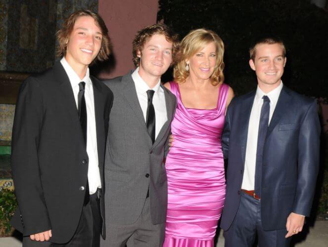 Colton Jack with his mother, Chris Evert and two brothers.